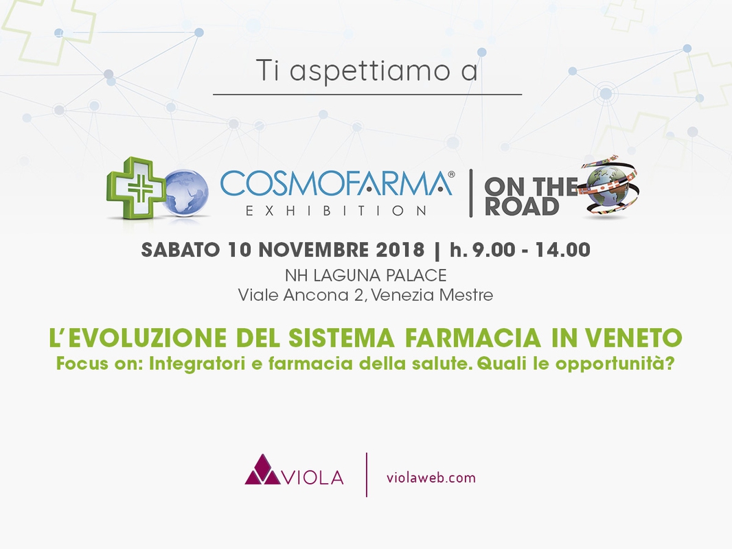 Cosmofarma On The Road 2018: Viola e i digi-alleati nelle farmacie della salute